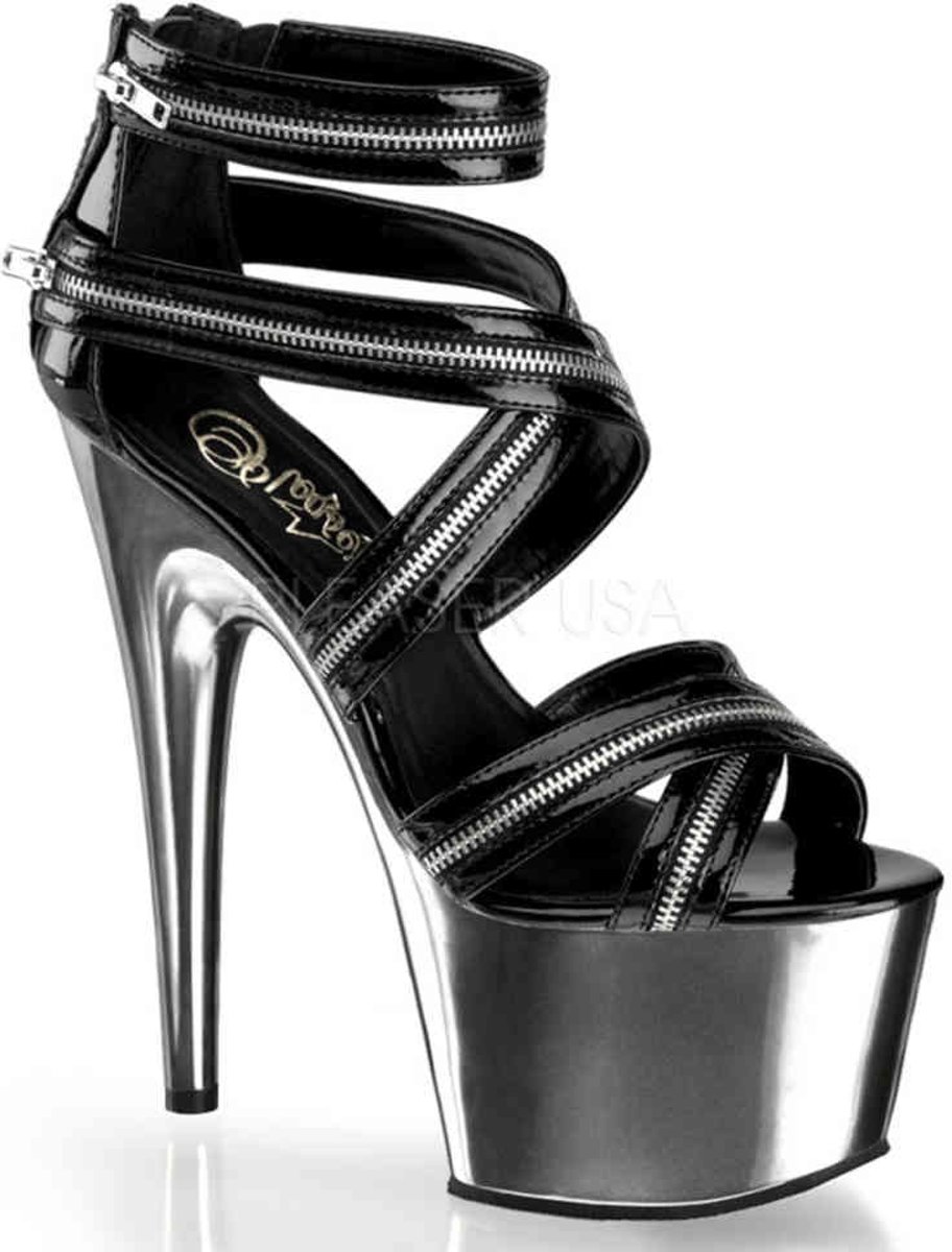 EU 37 = US 7 | ADORE-767 | 7 Heel, 2 3/4 PF Criss-Cross Close Back Sandal